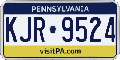 PA license plate KJR9524