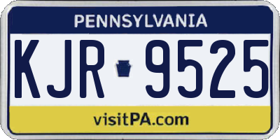 PA license plate KJR9525