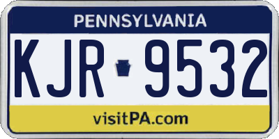 PA license plate KJR9532