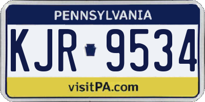 PA license plate KJR9534