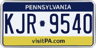 PA license plate KJR9540