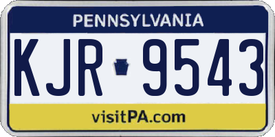 PA license plate KJR9543