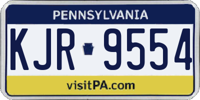 PA license plate KJR9554