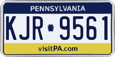 PA license plate KJR9561