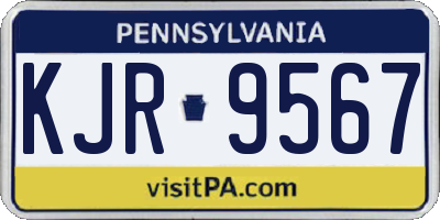 PA license plate KJR9567