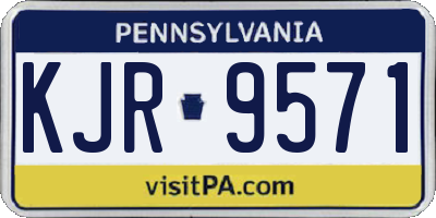 PA license plate KJR9571
