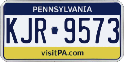 PA license plate KJR9573