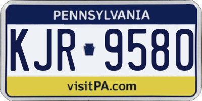 PA license plate KJR9580
