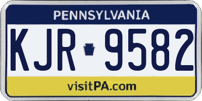 PA license plate KJR9582
