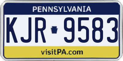 PA license plate KJR9583