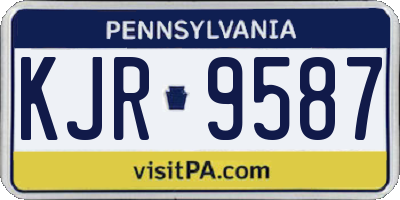 PA license plate KJR9587