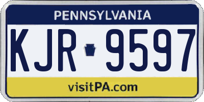 PA license plate KJR9597