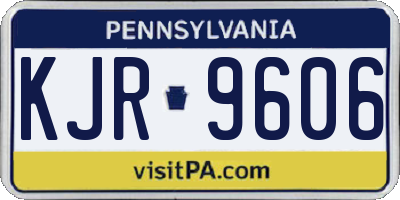PA license plate KJR9606