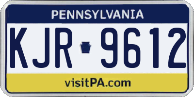PA license plate KJR9612
