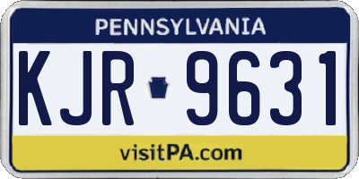 PA license plate KJR9631