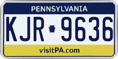 PA license plate KJR9636