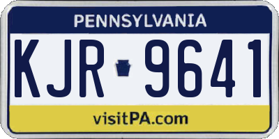 PA license plate KJR9641