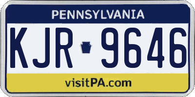 PA license plate KJR9646