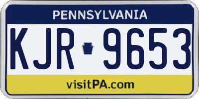 PA license plate KJR9653