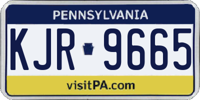 PA license plate KJR9665