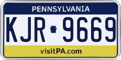 PA license plate KJR9669