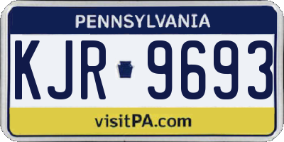 PA license plate KJR9693