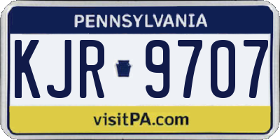 PA license plate KJR9707