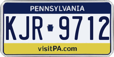 PA license plate KJR9712