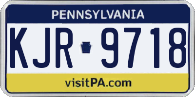 PA license plate KJR9718