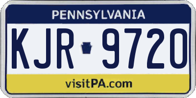PA license plate KJR9720