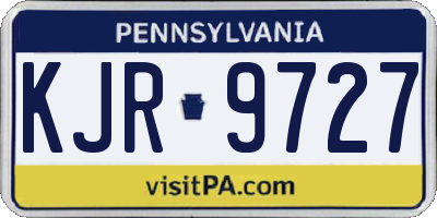 PA license plate KJR9727