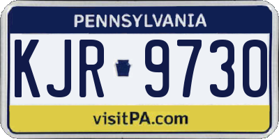 PA license plate KJR9730