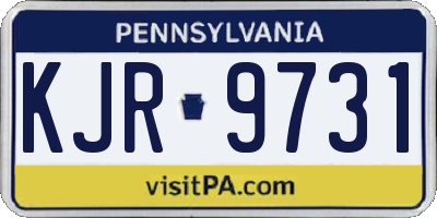 PA license plate KJR9731