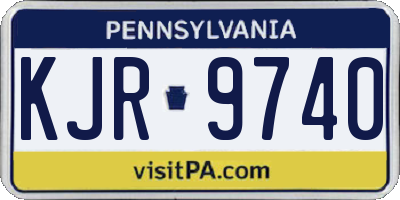 PA license plate KJR9740