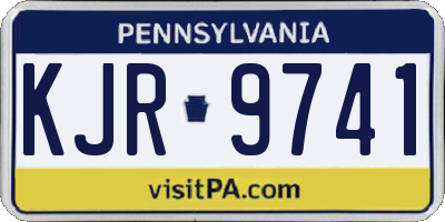 PA license plate KJR9741