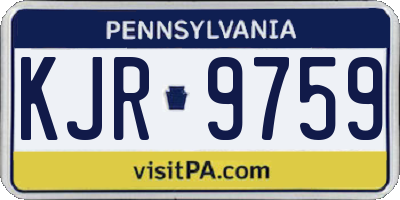 PA license plate KJR9759