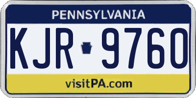PA license plate KJR9760