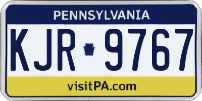PA license plate KJR9767