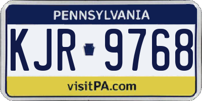 PA license plate KJR9768