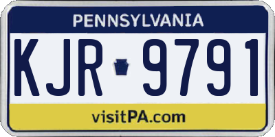 PA license plate KJR9791
