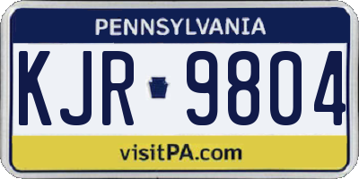 PA license plate KJR9804