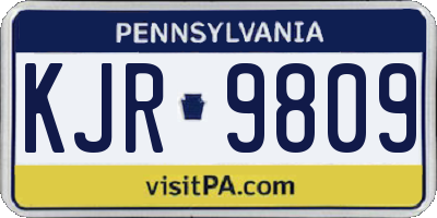 PA license plate KJR9809