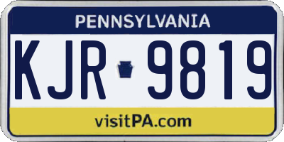 PA license plate KJR9819