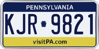 PA license plate KJR9821