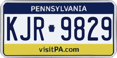 PA license plate KJR9829