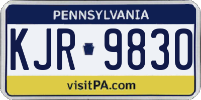 PA license plate KJR9830