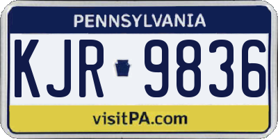 PA license plate KJR9836