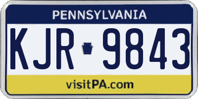 PA license plate KJR9843