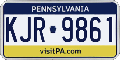 PA license plate KJR9861