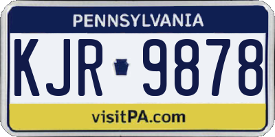 PA license plate KJR9878
